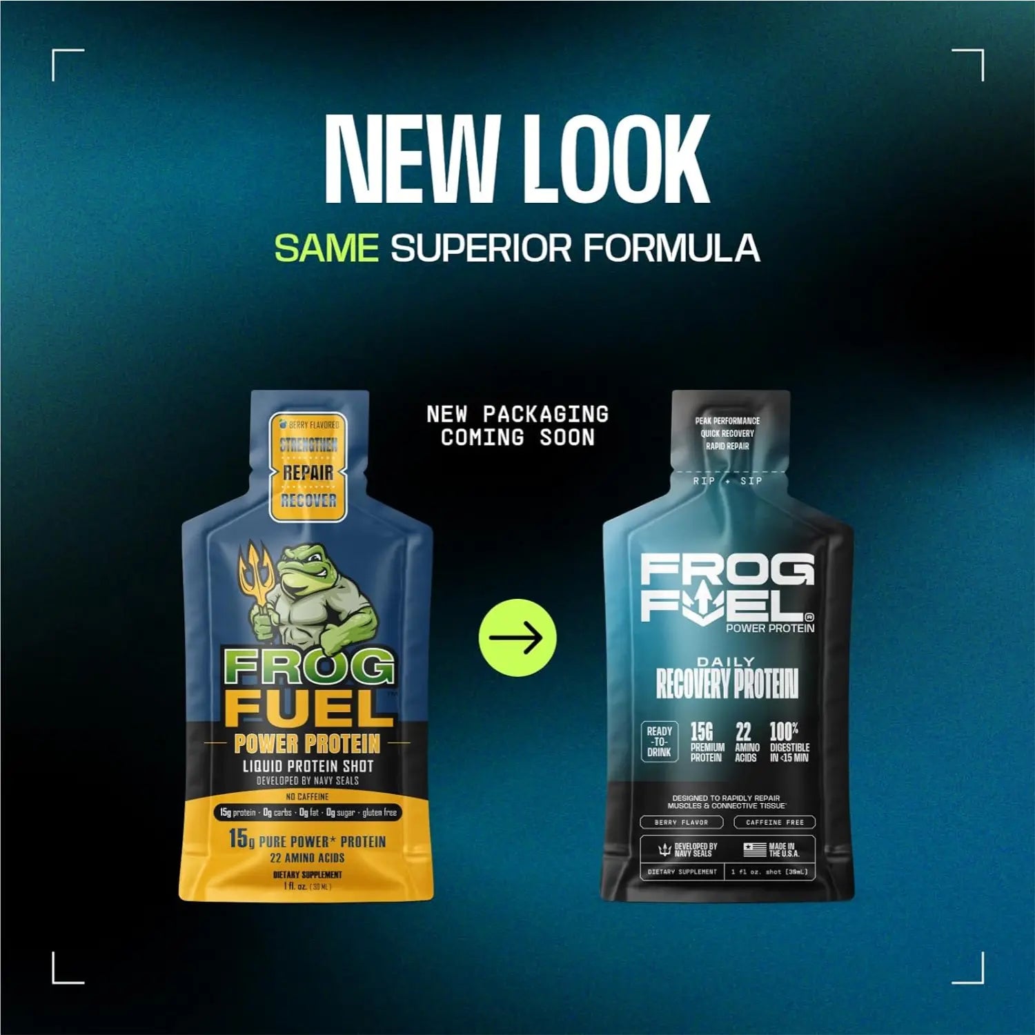Frogfuel power protein proteína de colágeno 24 shots sfn berry