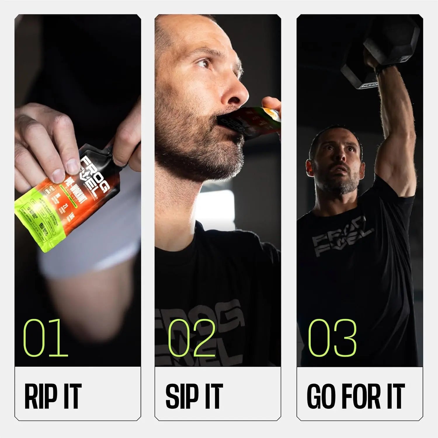 Frogfuel ultra energized pre entreno liquido 24 shots sfn mixed berry