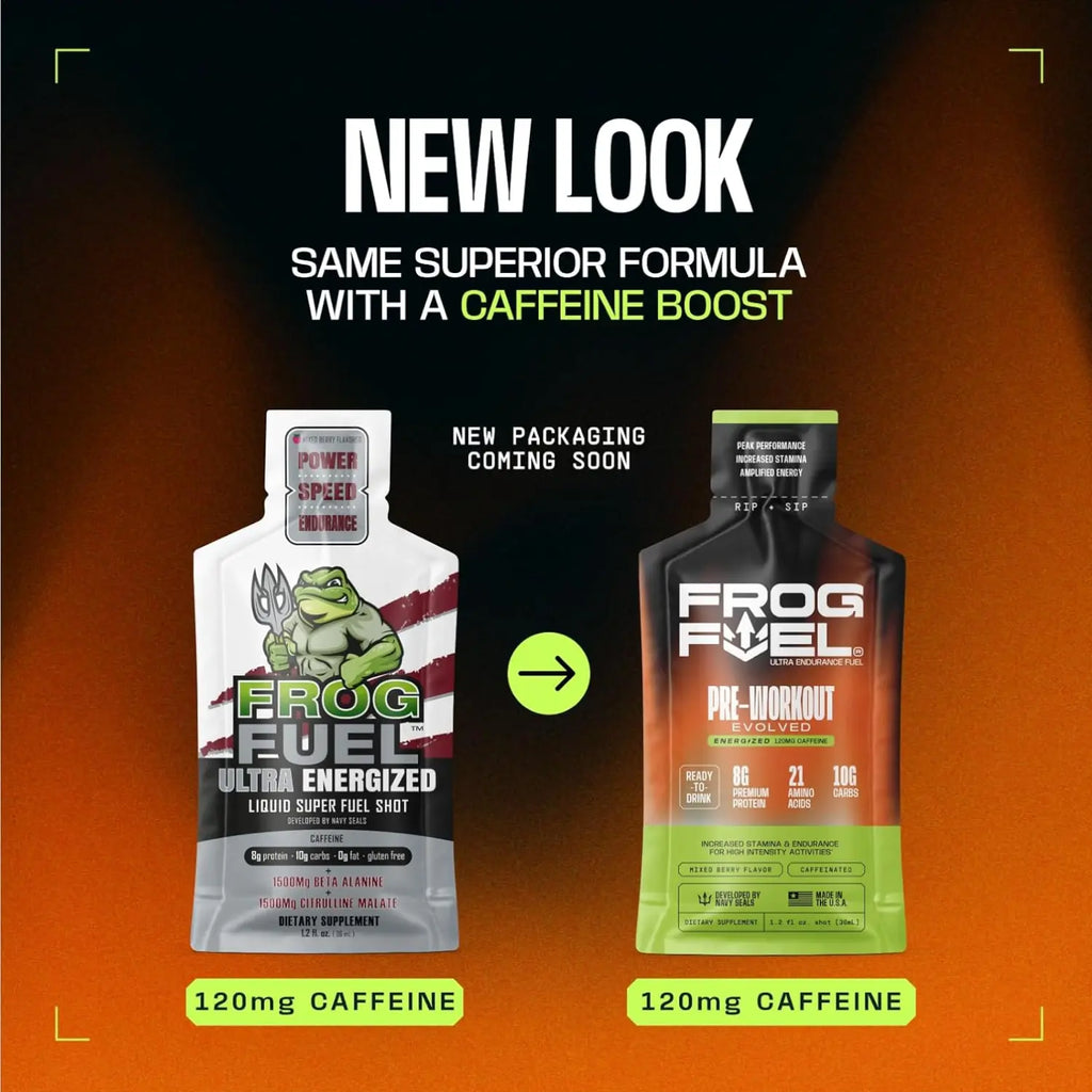 Frogfuel ultra energized pre entreno liquido 24 shots sfn mixed berry