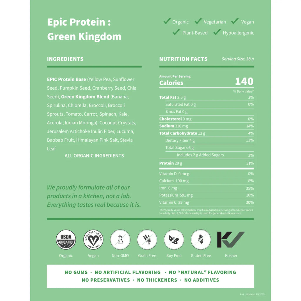 Sprout L Epic Protein Green Kingdom Proteina Vegana 455 grs Sfn