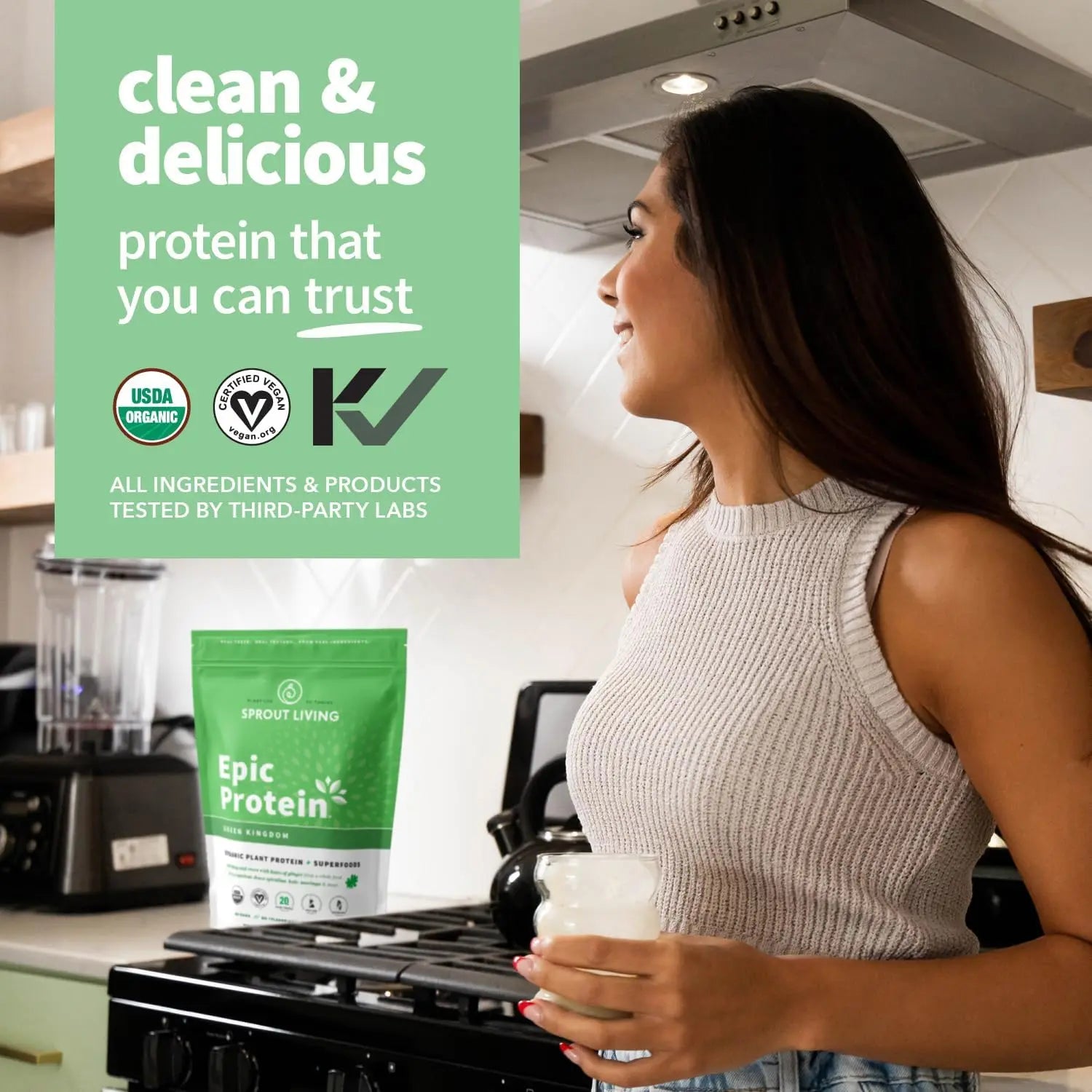 Sprout L Epic Protein Green Kingdom Proteina Vegana 455 grs Sfn