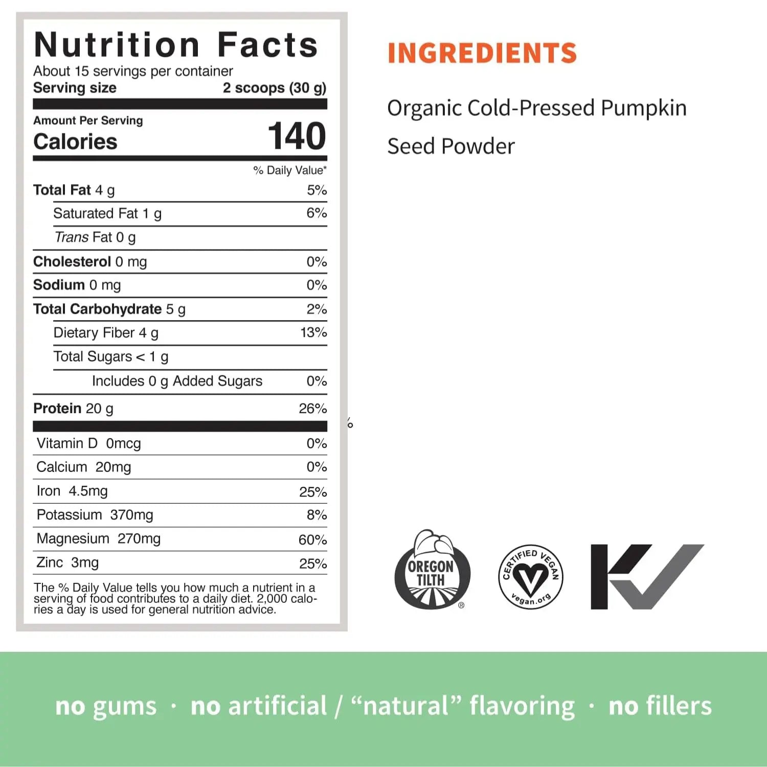 Simple Protein Pumpkin Seed 1 libra