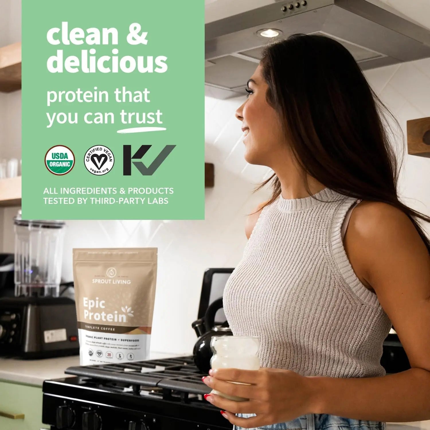 Sprout L Epic Protein Coffee Mushroom, Vegana 494gr Sfn