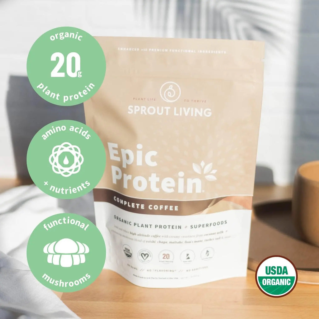 Sprout L Epic Protein Coffee Mushroom, Vegana 494gr Sfn