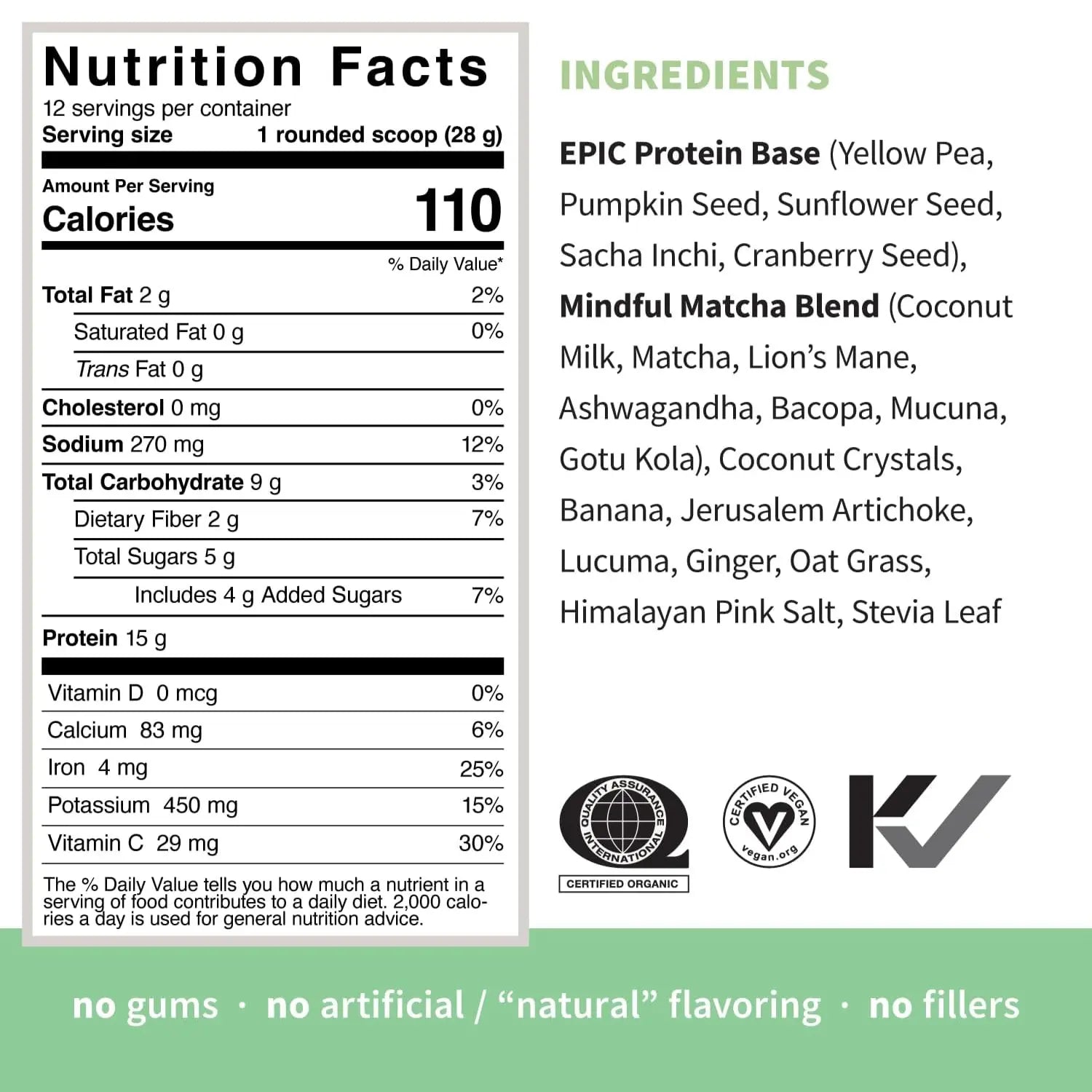 Epic Protein Mindful Matcha 7 libras
