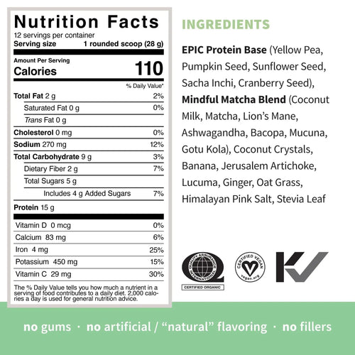 Epic Protein Mindful Matcha 7 libras