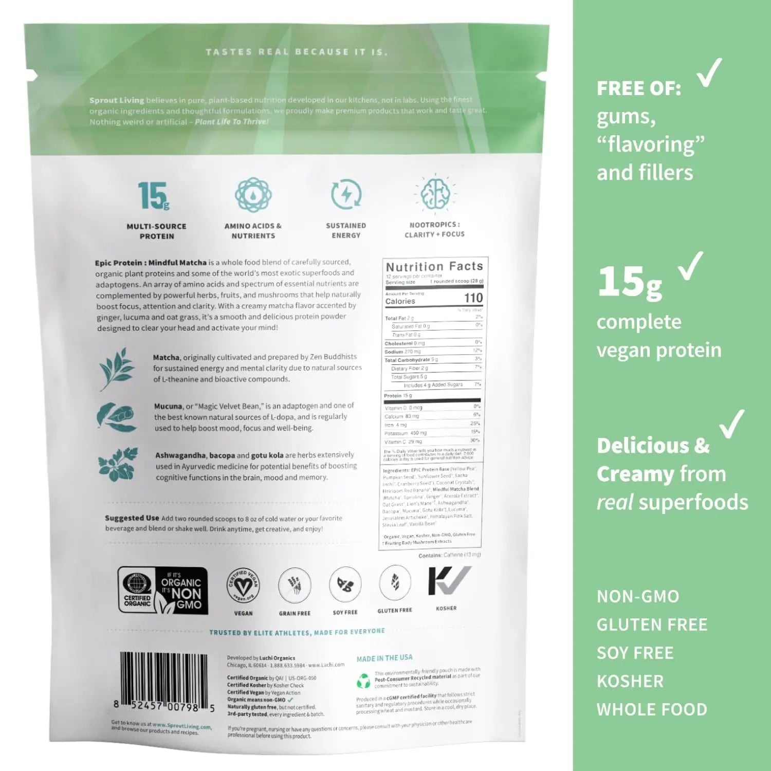 Epic Protein Mindful Matcha 7 libras