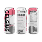 Celsius Essentials Bebida Energética Carbonatada Sabor Watermelon Ice Sin Azúcar, 12 Latas de 473 ml