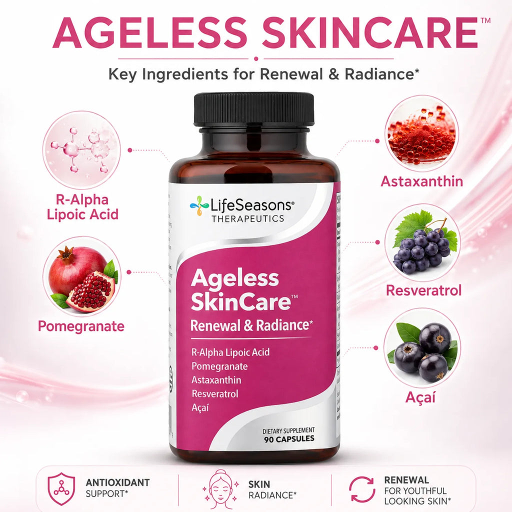 LifeSeasons, Ageless SkinCare™, Renovación y luminosidad, 90 cápsulas