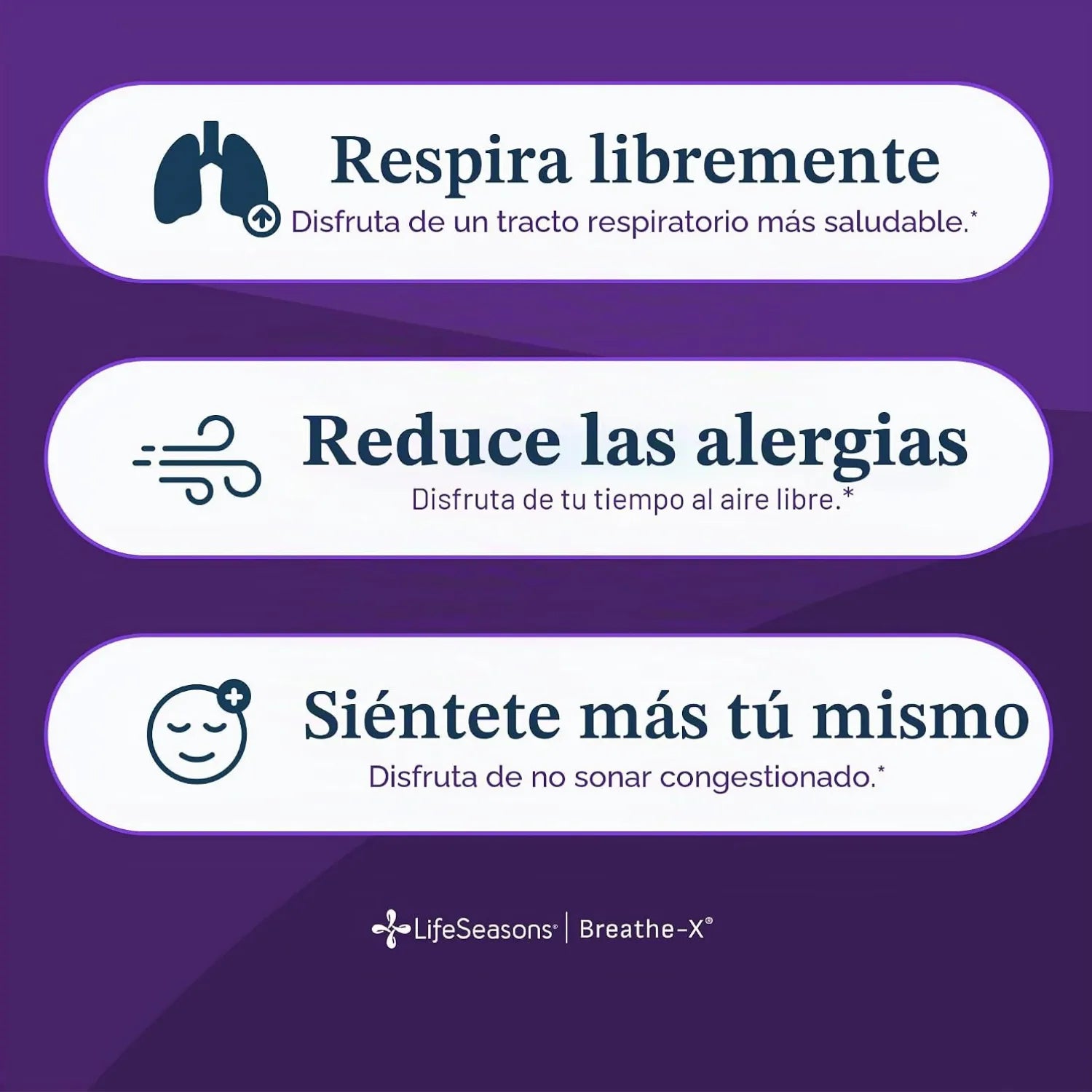 LifeSeasons, Breathe-X, Allergy & Sinus Support con 90 Capsulas Veg