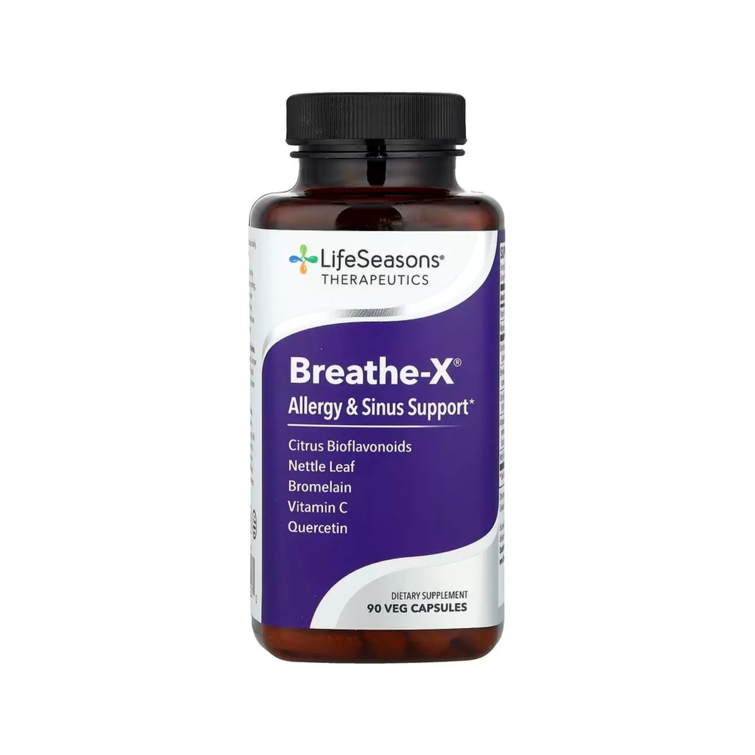 LifeSeasons, Breathe-X, Allergy & Sinus Support con 90 Capsulas Veg