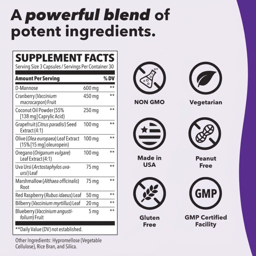 LifeSeasons Urinari-X 90 Cápsulas | Apoyo urinario y bienestar | D-Manosa y Arándano Rojo | Suplemento alimenticio