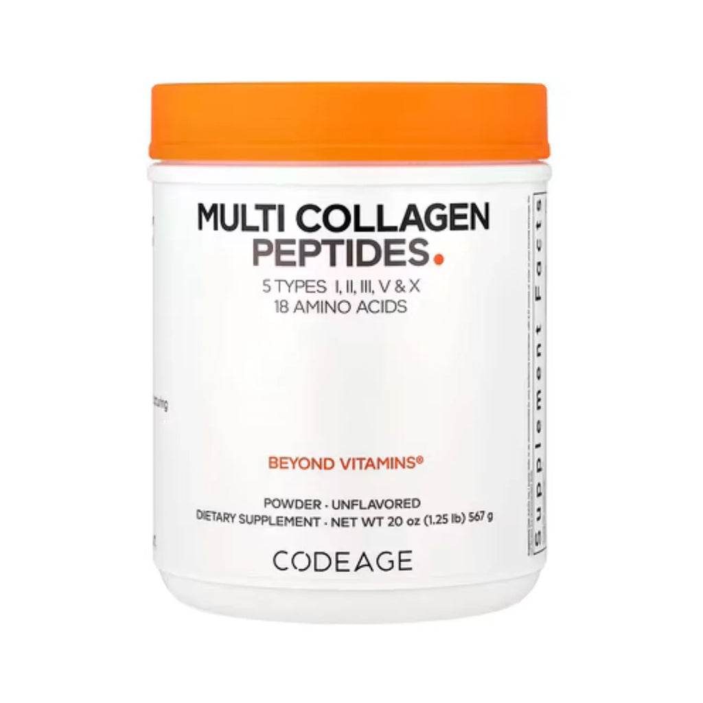Codeage MultiCollagen Péptidos De Colágeno Múltiple En Polvo Sin Sabor 567 g (20 oz)