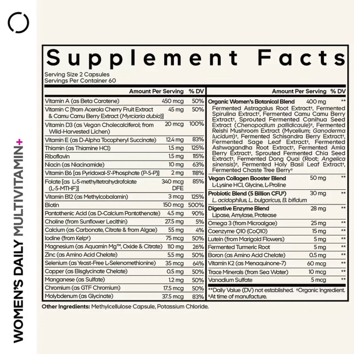Codeage, Suplemento Multivitamínico Fermentado Para Mujeres, 120 Cápsulas Vegetales