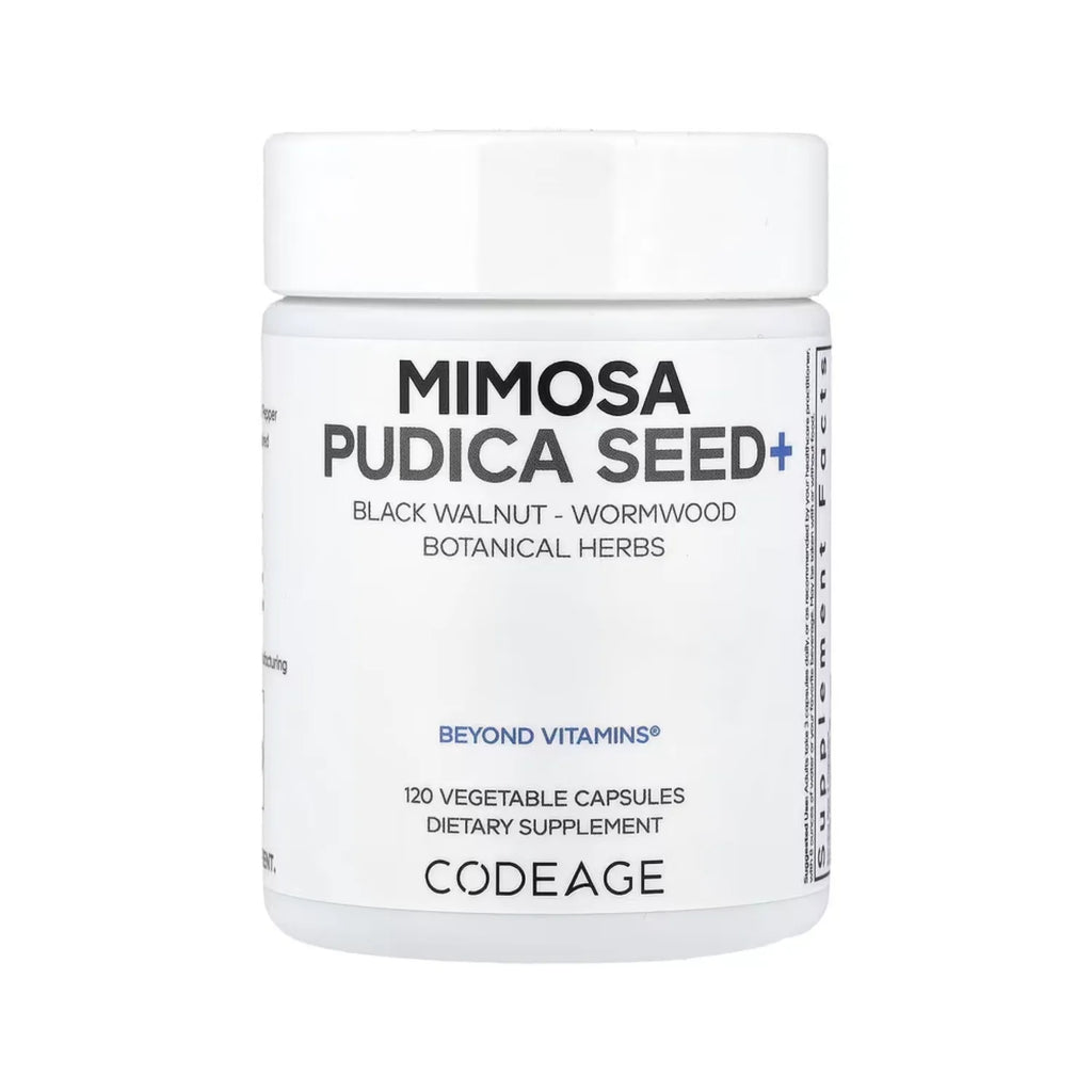Semilla De Mimosa Pudica + Hierbas Botánicas De Nuez Negra Y Ajenjo, 120 Capsúlas Vegetales