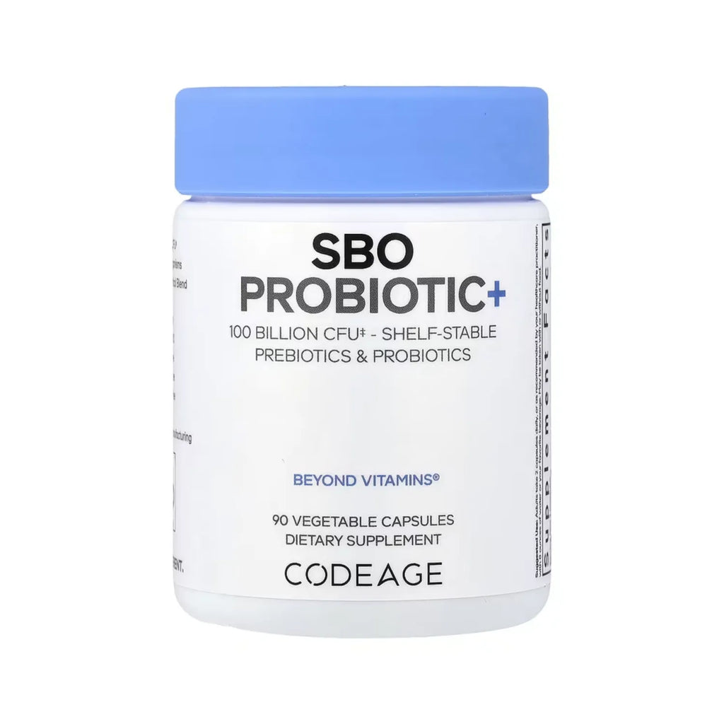Codeage, SBO Probiótico + 100 Mil Millones De UFC De Larga Vida Útil, Prebióticos Y Probióticos, 90 Cápsulas Vegetales
