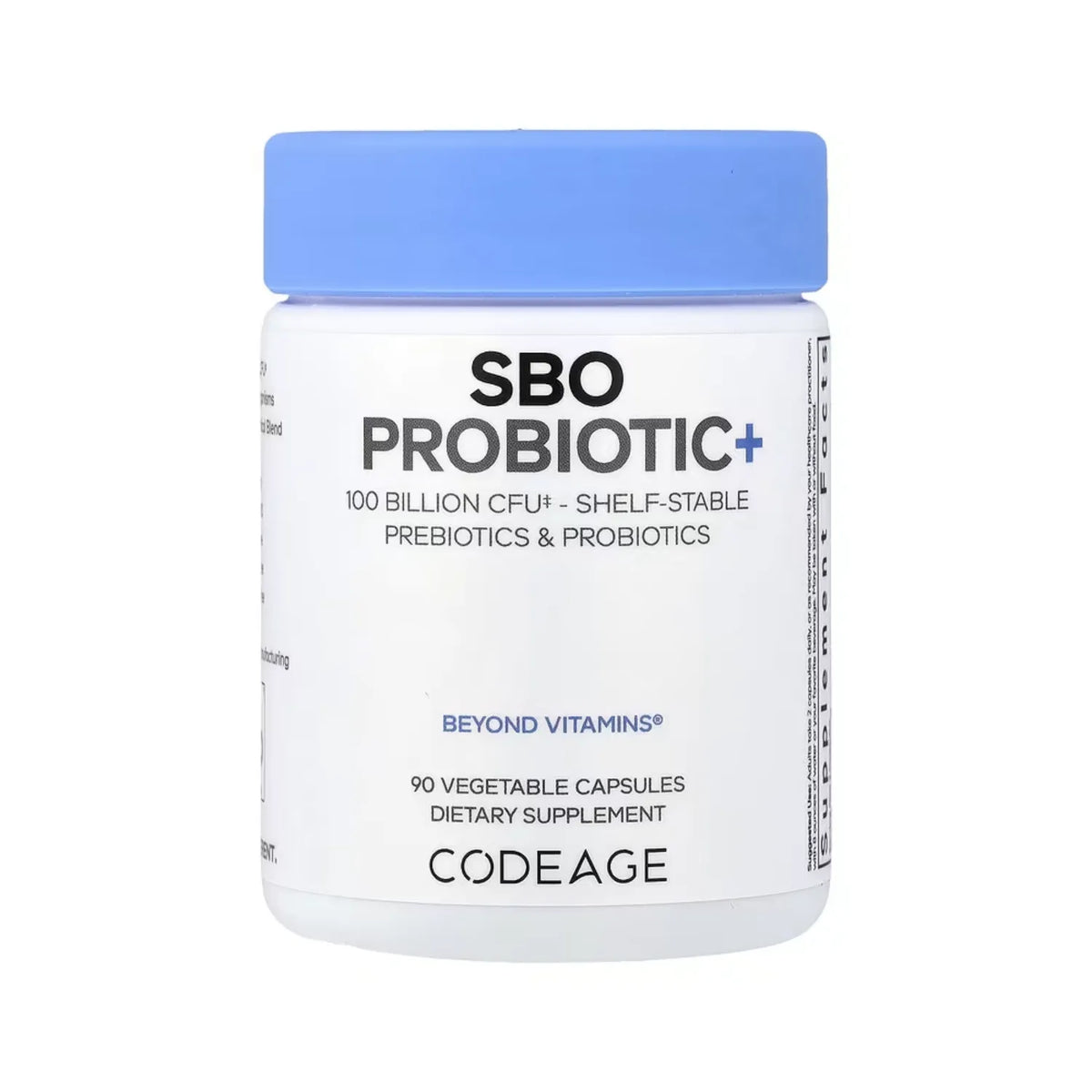 Codeage, SBO Probiótico + 100 Mil Millones De UFC De Larga Vida Útil, Prebióticos Y Probióticos, 90 Cápsulas Vegetales
