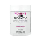 Codeage, Probiótico SBO Para Mujeres, 50 Mil Millones De UFC, De Larga Duración Y Hierbas Ayurvédicas, 60 Cápsulas.