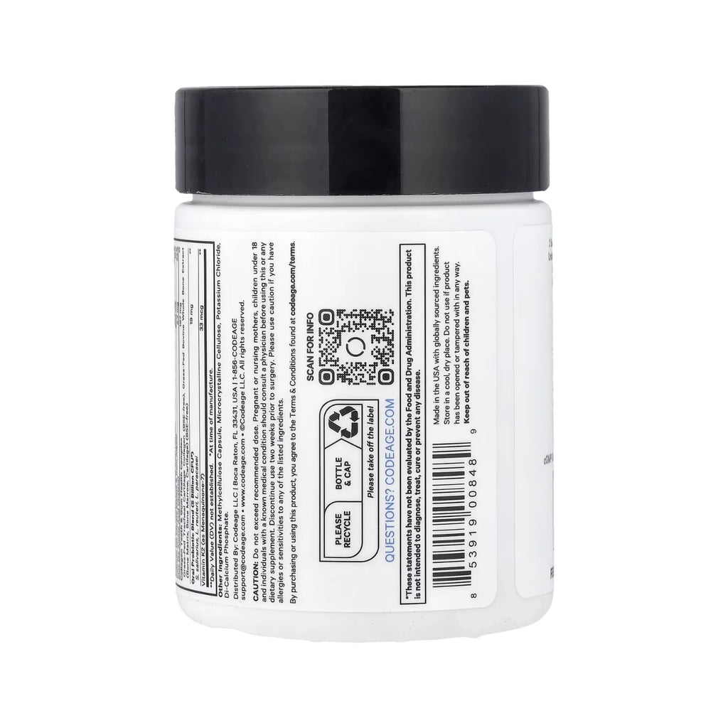 Codeage, Suplemento Vitamínico Para Dientes Y Encías, 90 Cápsulas Vegetales