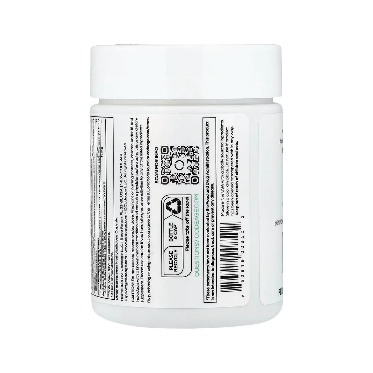 Codeage Enzimas Digestivas Fermentadas Y Más Con 90 Cápsulas Vegetales