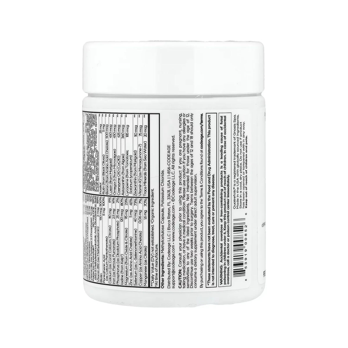 Codeage Teen's Fermented Multivitamin Con 60 Cápsulas Vegetales