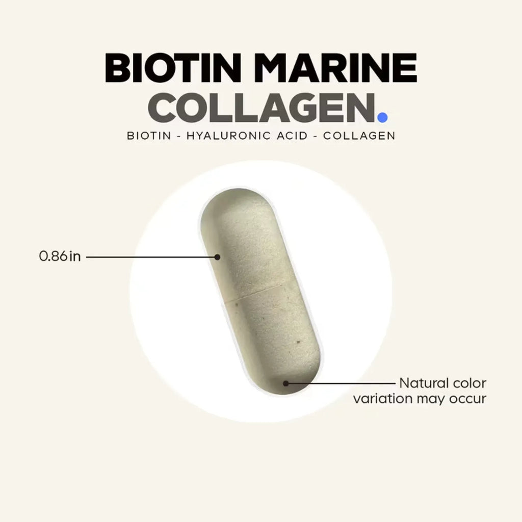Codeage, Colágeno Marino Con Biotina + Ácido Hialurónico- Multivitamínico, 120 Cápsulas Vegetales