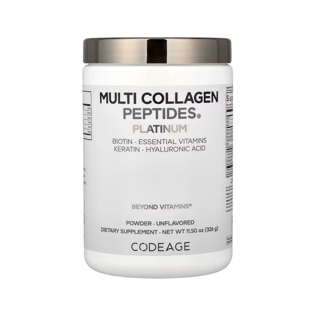 Codeage Péptidos De Colágeno Múltiple En Polvo Platino Sin sabor 326 g (11.5 oz)