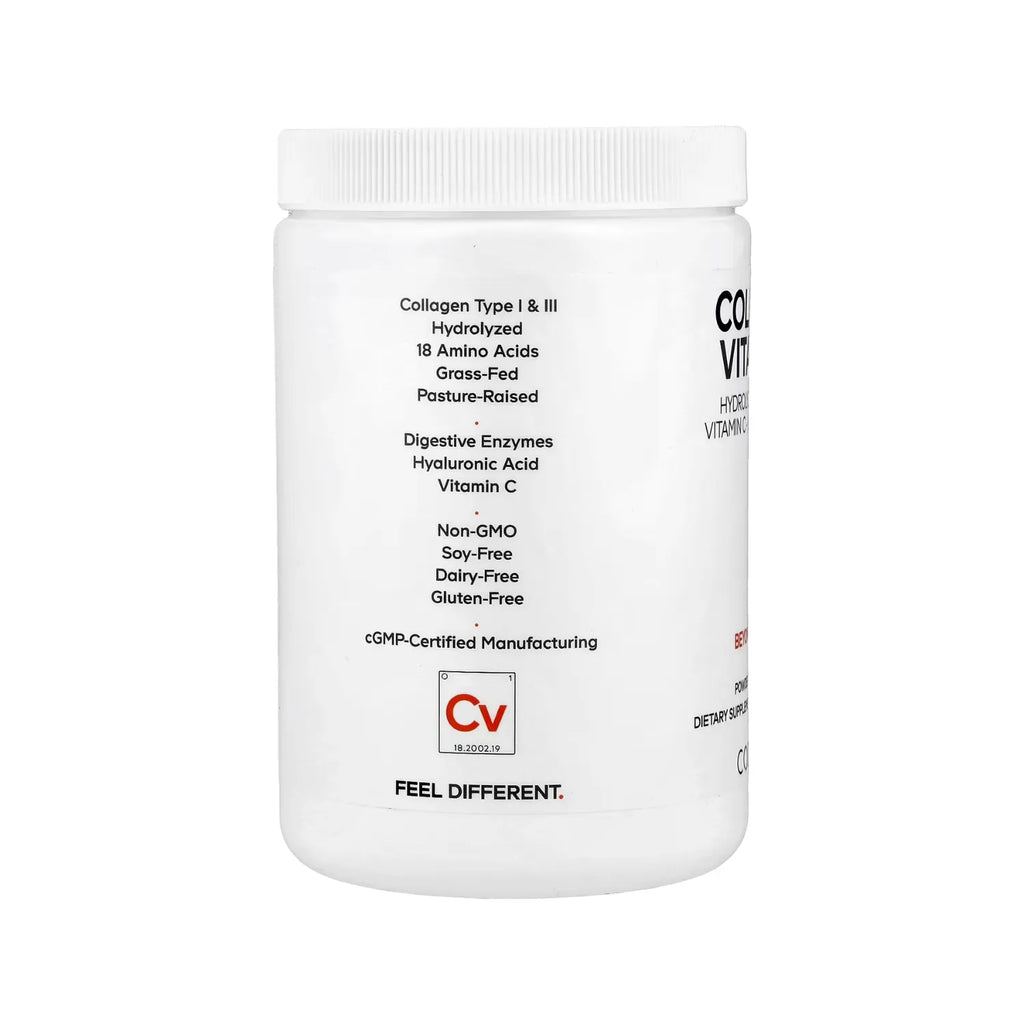 Codeage, Colágeno Hidrolizado Con Vitamina C Y Ácido Hialurónico En Polvo, Sin Sabor, 283 G (9,98 Oz)