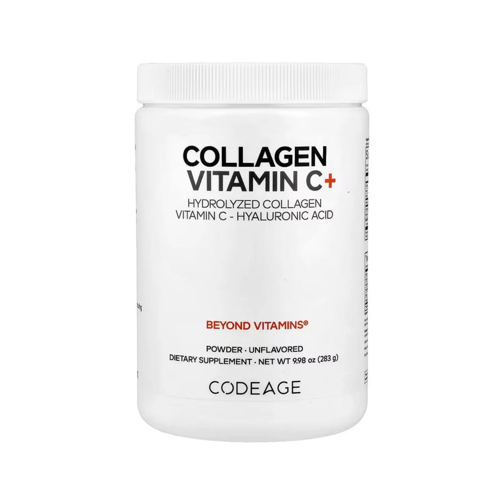 Codeage, Colágeno Hidrolizado Con Vitamina C Y Ácido Hialurónico En Polvo, Sin Sabor, 283 G (9,98 Oz)