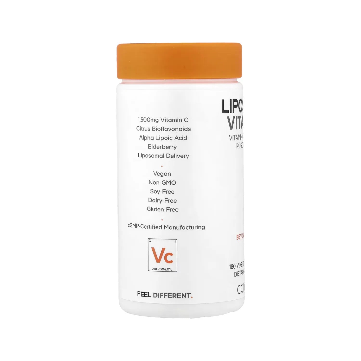 Codeage, Vitamina C Liposomal + Quercetina, Rosa Mosqueta Y Zinc, 180 Cápsulas Vegetales