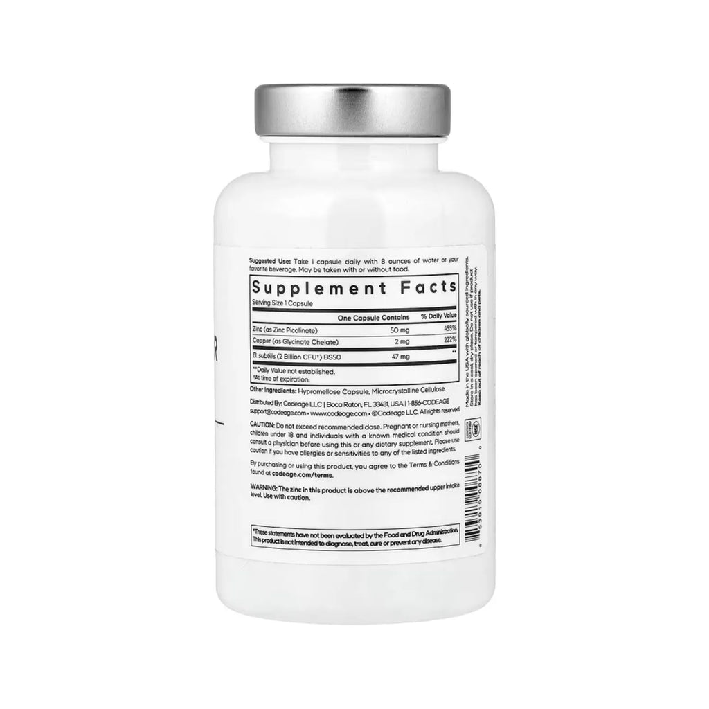 Codeage Amen Zinc/cobre Más Probióticos Con 90 Cápsulas Vegetales