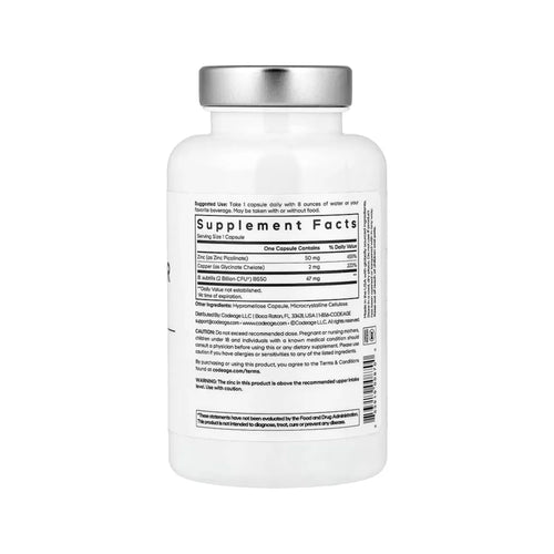 Codeage Amen Zinc/cobre Más Probióticos Con 90 Cápsulas Vegetales