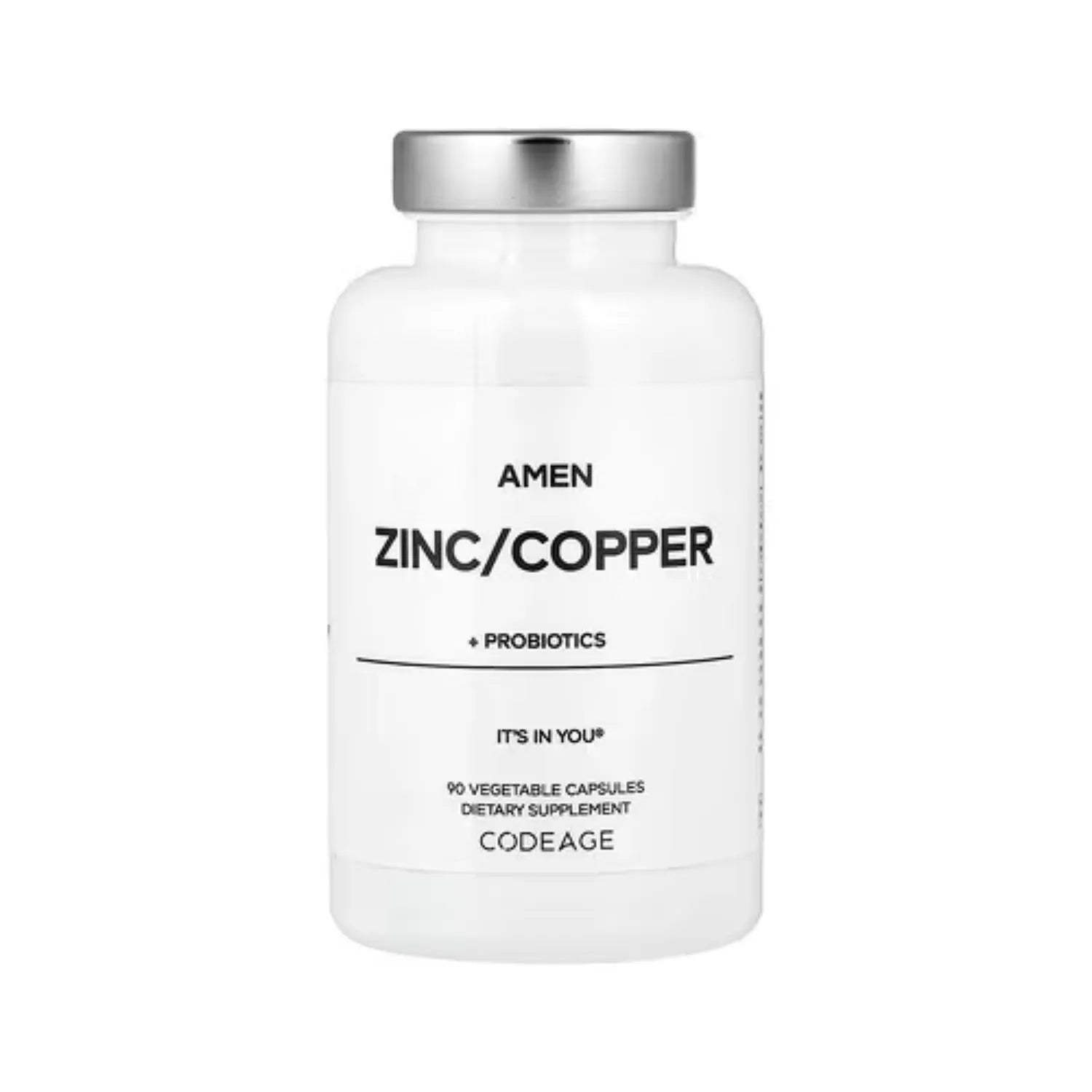 Codeage Amen Zinc/cobre Más Probióticos Con 90 Cápsulas Vegetales