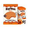 Rip Van Wafels Dutch Caramelo + Vainilla 12 Pack | Waffle crujiente con relleno suave de caramelo y vainilla | 3 g de azúcar y 6 g de fibra por pieza | Sin conservadores ni jarabe de maíz de alta fructosa | Snack de origen europeo