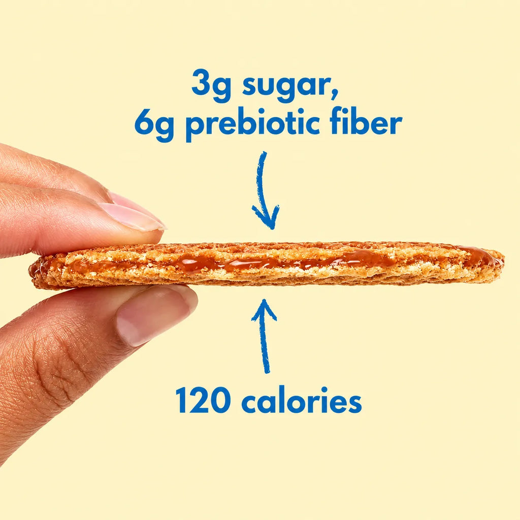 Rip Van Wafels Miel + Avena 12 Pack | Waffle crujiente con relleno de miel orgánica y avena | 3 g de azúcar y 6 g de fibra por pieza | Sin conservadores ni sabores artificiales | Snack práctico