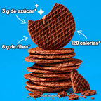 Rip Van Wafels Cookies & Cream 12 Pack | Waffle crujiente con relleno de cacao y vainilla | 3 g de azúcar y 6 g de fibra por pieza | Sin conservadores ni jarabe de maíz de alta fructosa | Snack práctico