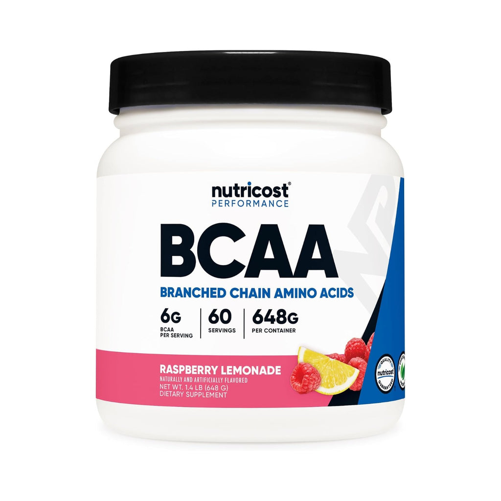Nutricost BCAA en Polvo 2:1:1 60 Porciones Limonada de Frambuesa