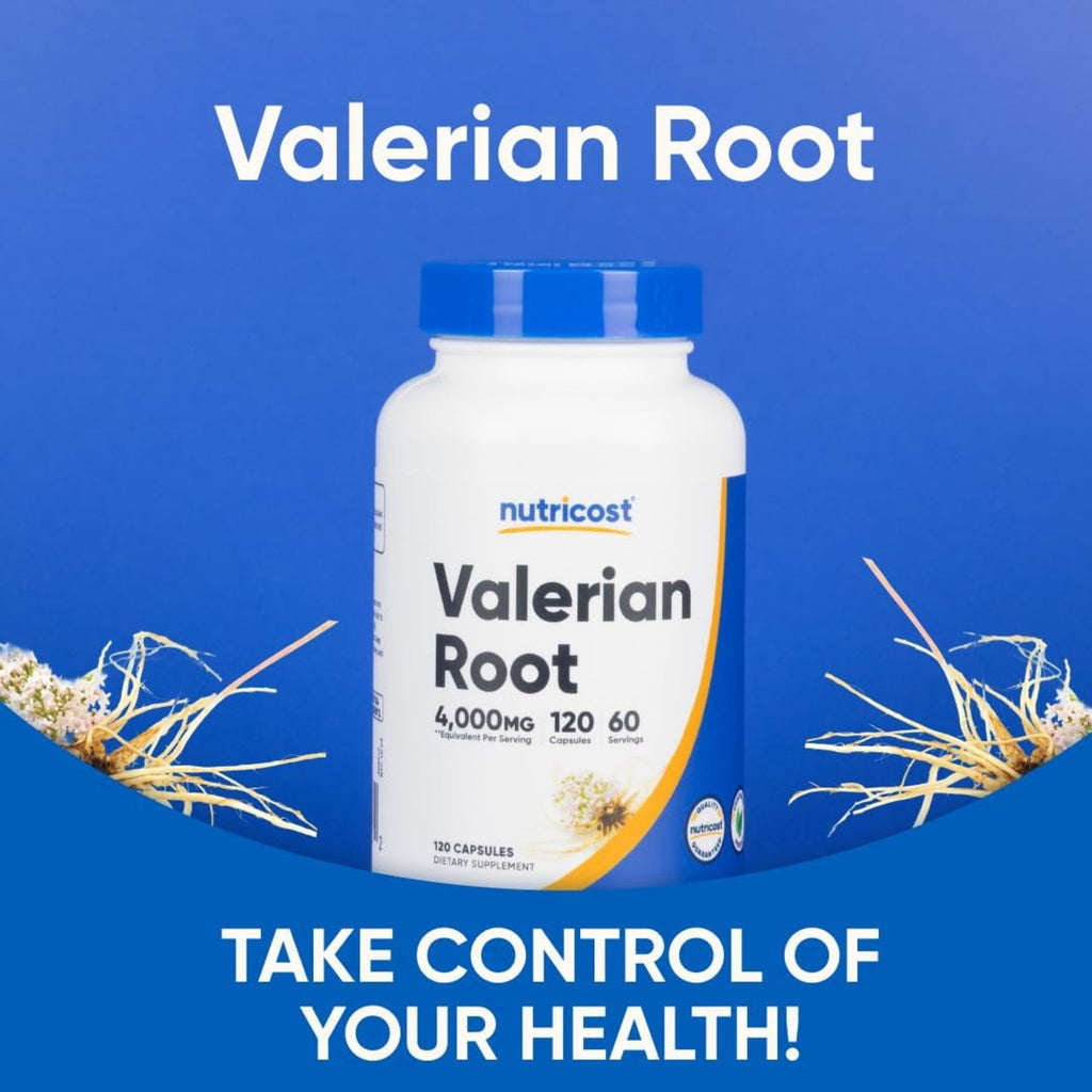 Nutricost Extracto de Raíz de Valeriana 1000 mg 120 Cápsulas Vegetales
