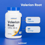 Nutricost Extracto de Raíz de Valeriana 1000 mg 120 Cápsulas Vegetales