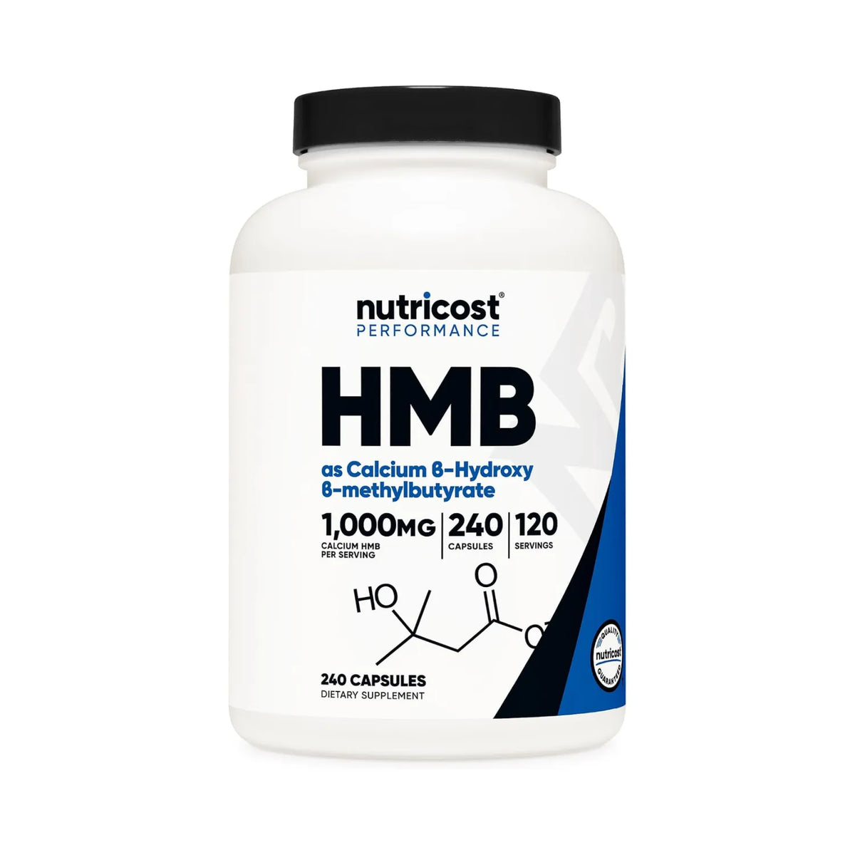 Nutricost HMB B-hidroxi-B-metilbutirato 500 mg 240 Cápsulas