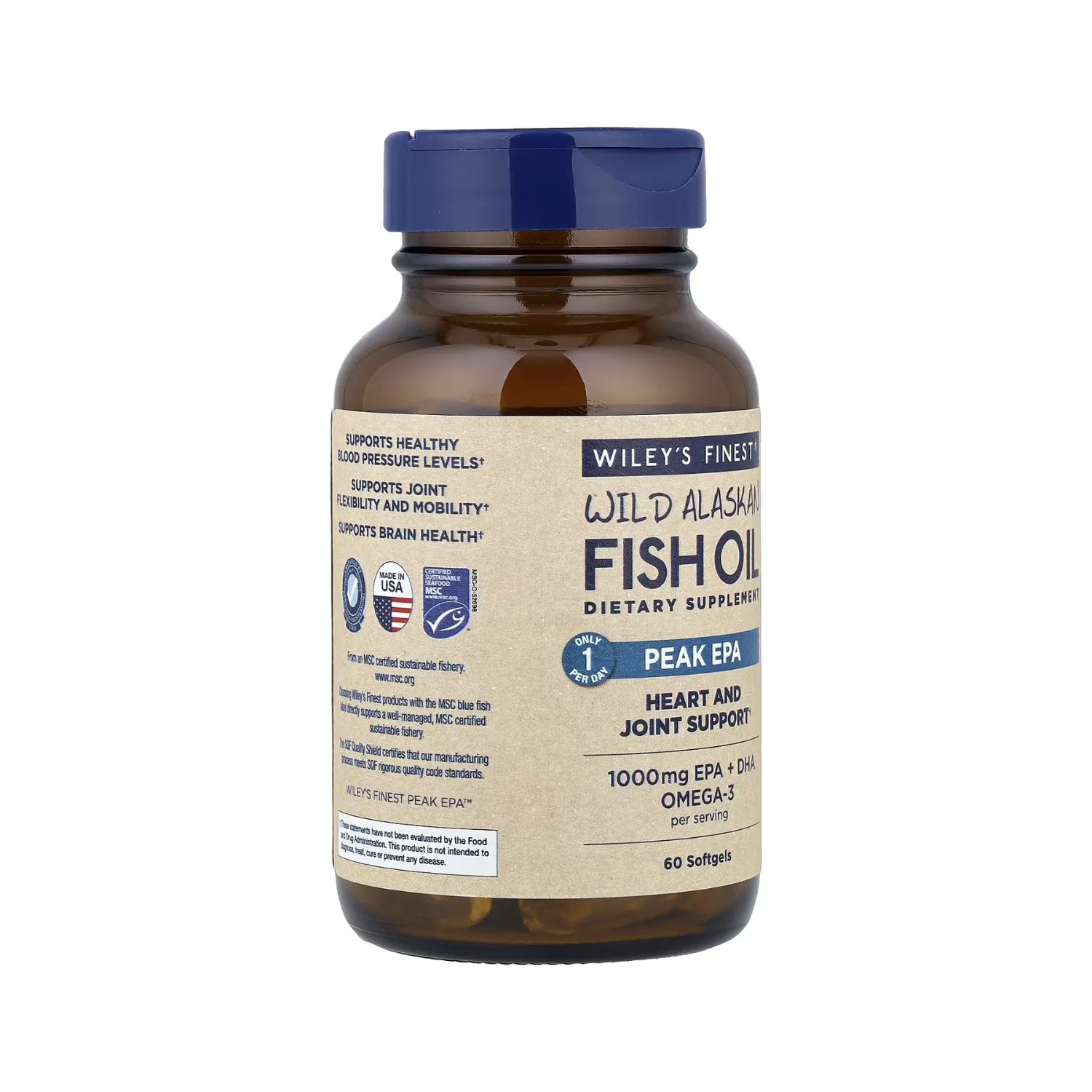 Wileys Finest Wild Alaskan Fish Oil Epa 1250mg 60caps Sfn