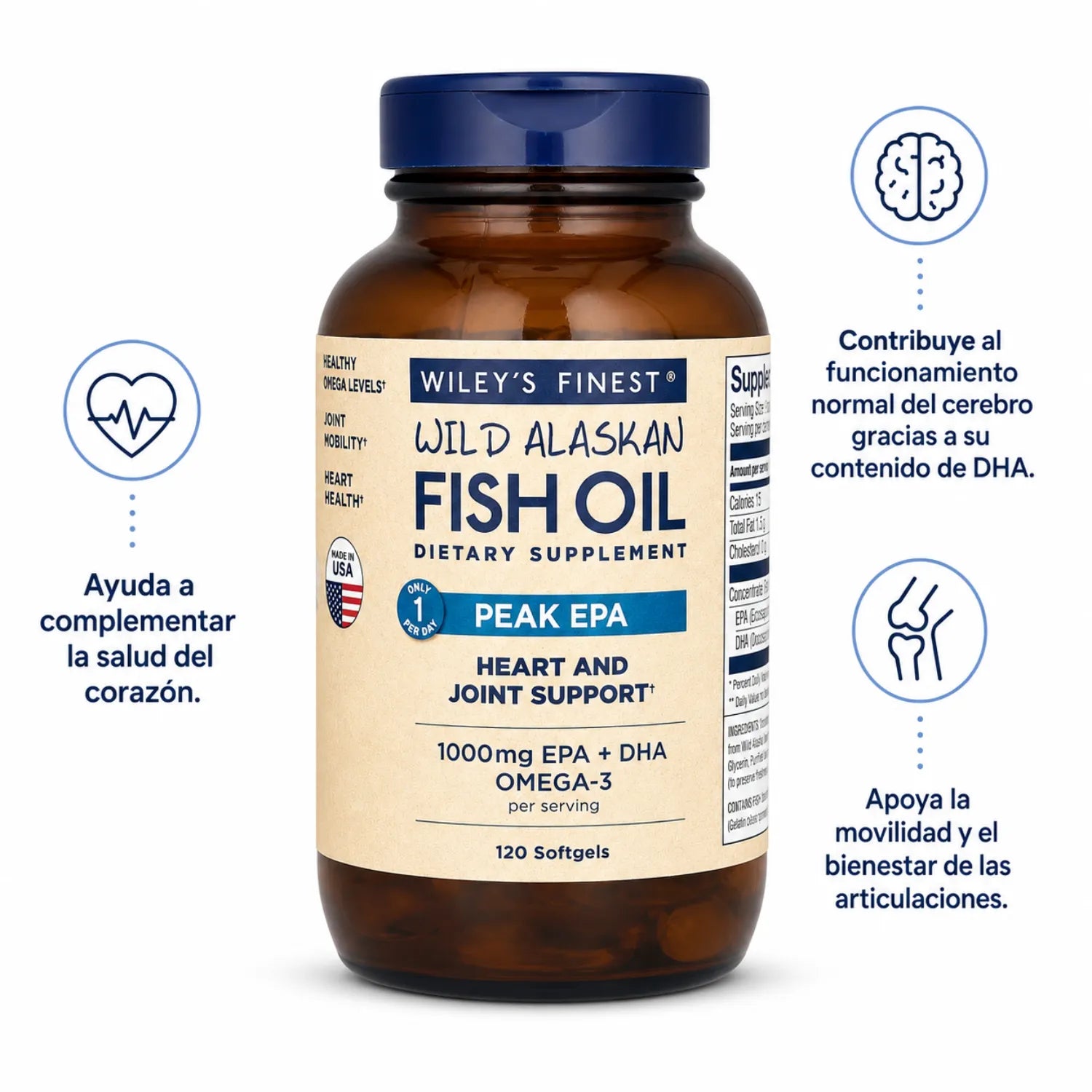 Wileys Finest Wild Alaskan Fish Oil Epa 1250mg 120 Caps Sfn