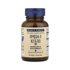 Wiley's Finest, Omega-3 con Vitaminas K2 y D3, 60 Cápsulas Blandas