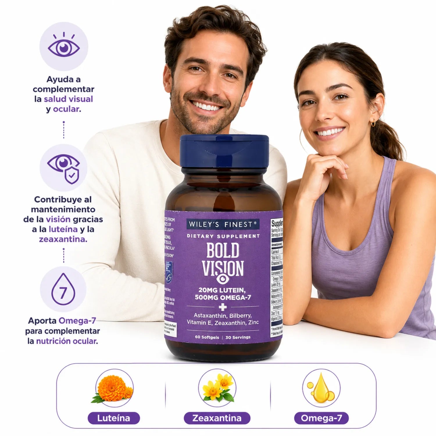 Wileys Finest Bold Vision Omega 7 60 Capsulas Blandas Sfn