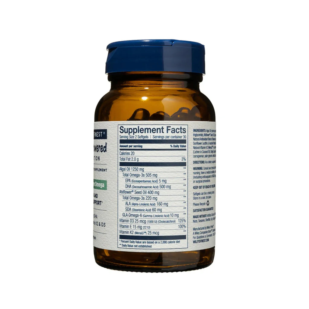 Wiley's Finest Catchfree Omega, Refuerzo Para El Cerebro Y El Corazón, 60 Cápsulas Blandas