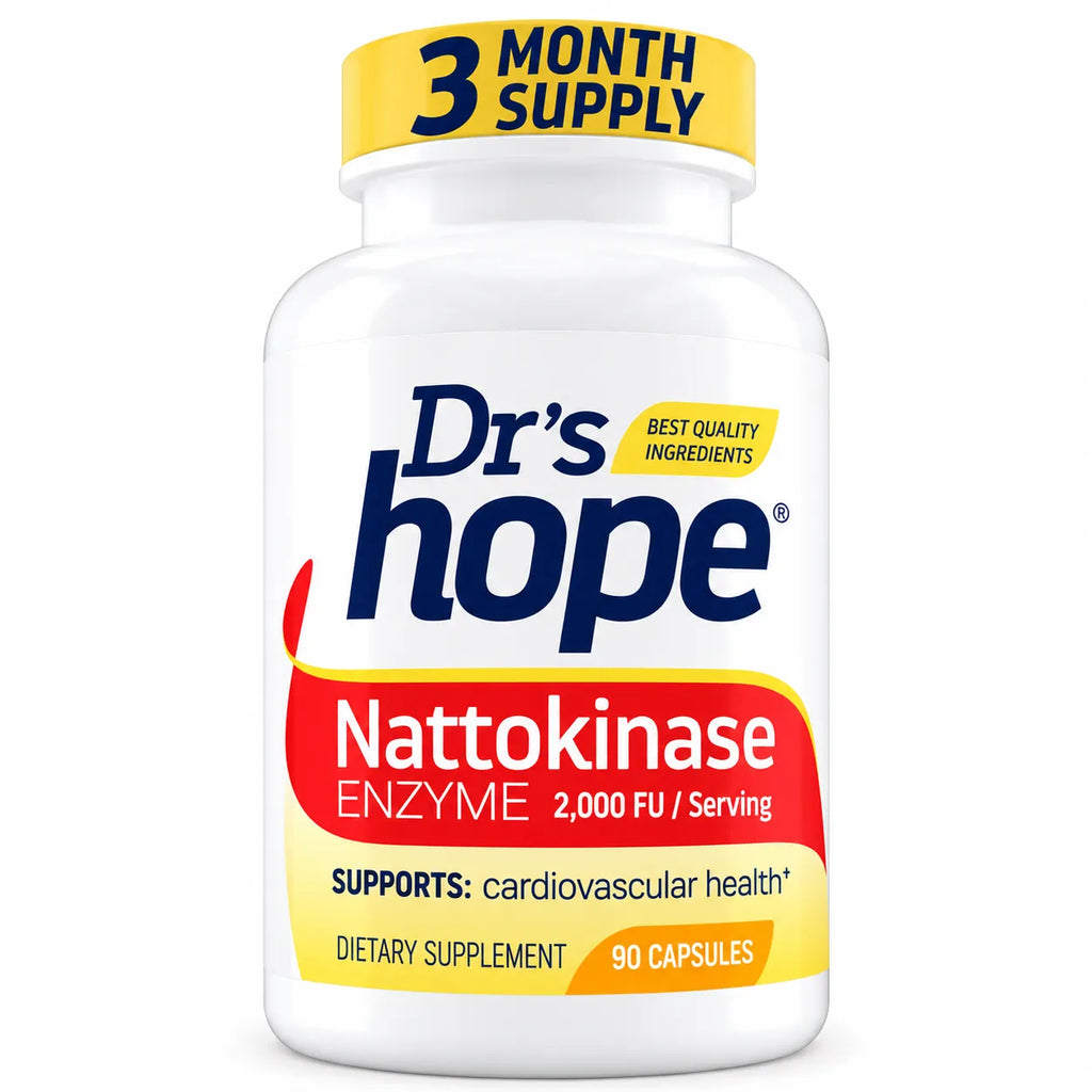 DR'S HOPE | Nattokinase 2,000 FU | 90 Cápsulas Vegetales | Apoyo a la Circulación y Salud Cardiovascular