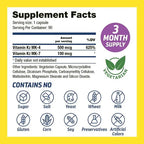 DRS HOPE | Vitamina K2 MK-4 500 mcg + MK-7 100 mcg | 90 Cápsulas Vegetales | Apoyo para Huesos y Salud Cardiovascular