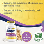 DRS HOPE | Vitamina K2 MK-4 500 mcg + MK-7 100 mcg | 90 Cápsulas Vegetales | Apoyo para Huesos y Salud Cardiovascular