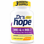 DRS HOPE | Vitamina K2 MK-4 500 mcg + MK-7 100 mcg | 90 Cápsulas Vegetales | Apoyo para Huesos y Salud Cardiovascular