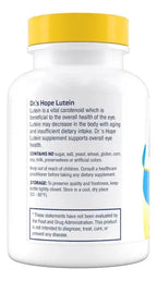 Drs Hope Luteína 20 mg | 60 Cápsulas Vegetales | Salud Visual y Protección Antioxidante | Suplemento Alimenticio